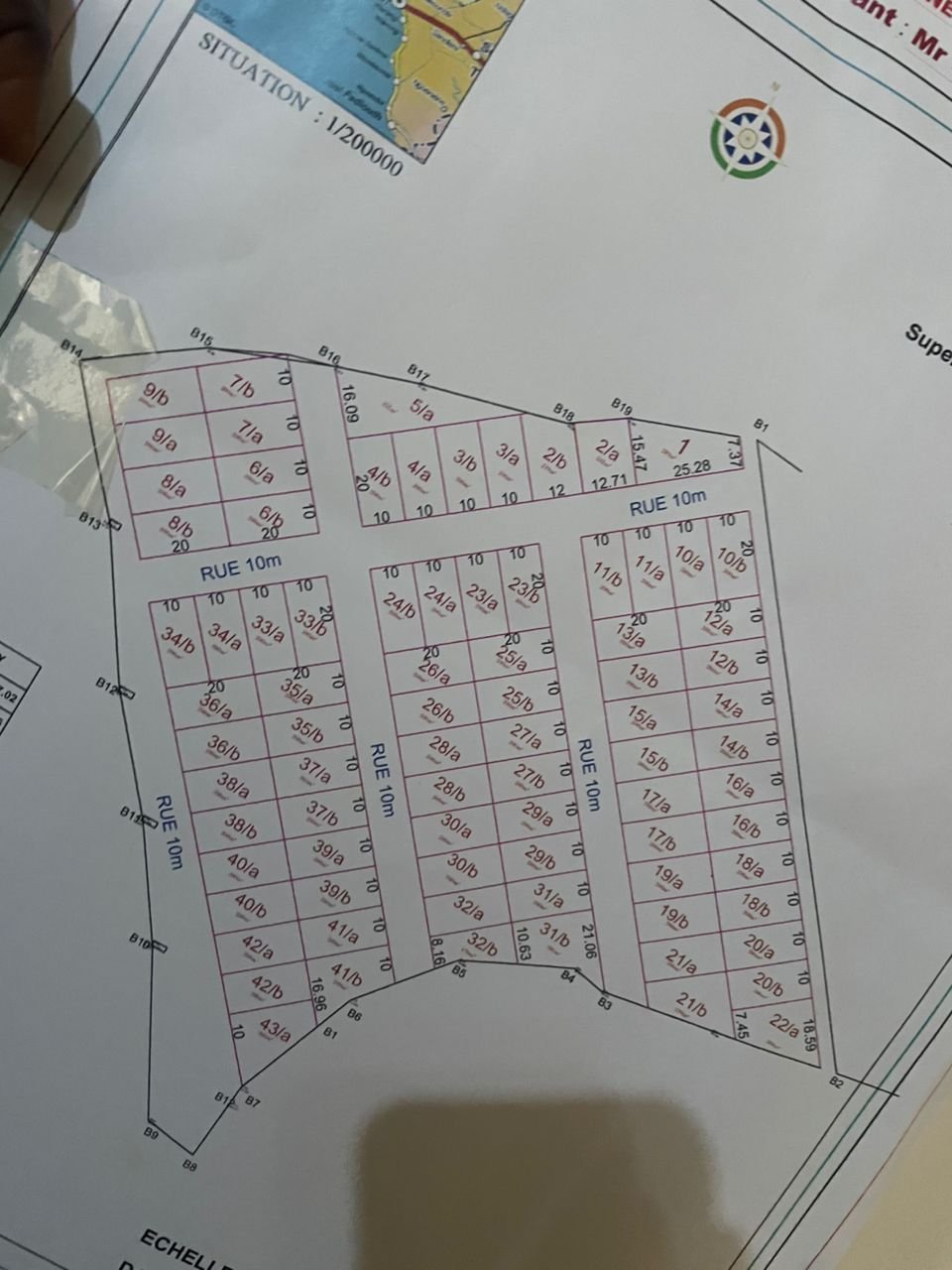 Terrain 200m2 à Ten Toubab
